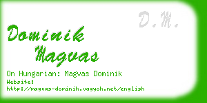 dominik magvas business card